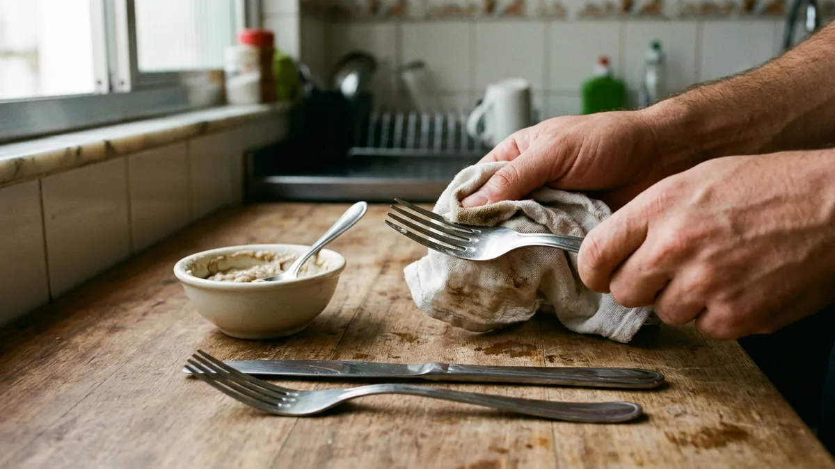 Faqueiro manchado recupere o brilho com pasta de bicarbonato Faqueiro manchado recupere o brilho com pasta de bicarbonato