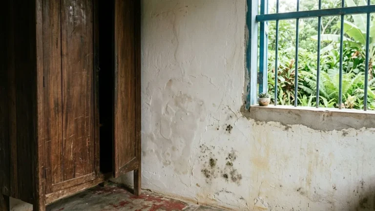 Mofo volta na parede meses após a pintura no Pará porque a tinta cobre as hifas e a umidade continua no reboco