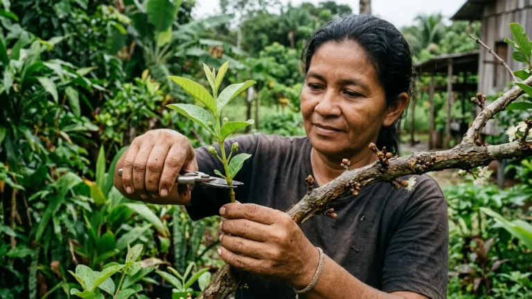 Poda no quintal do Pará feita antes da florada remove ramos de um ano e reduz as flores da estação seguinte