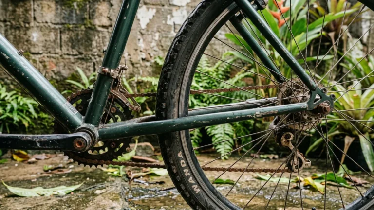 Bicicleta guardada no quintal do Pará enferruja primeiro na corrente e o lubrificante certo muda a manutenção