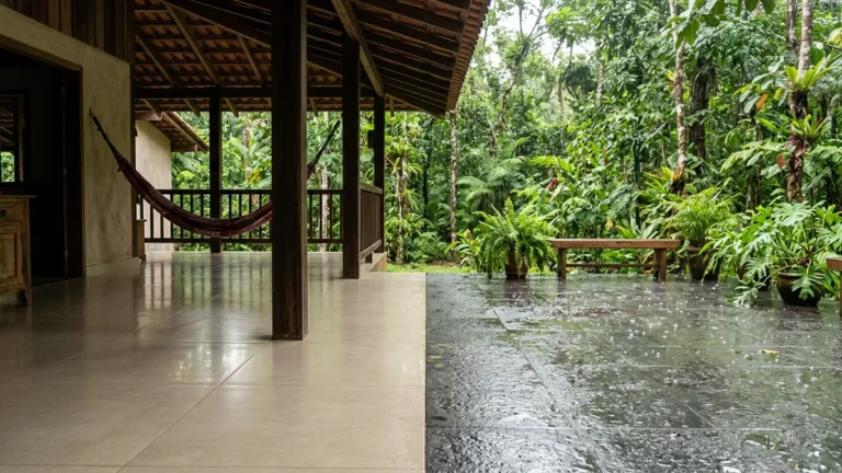 Porcelanato polido fica liso com a chuva e o índice de atrito da caixa ajuda a escolher o piso certo no Pará