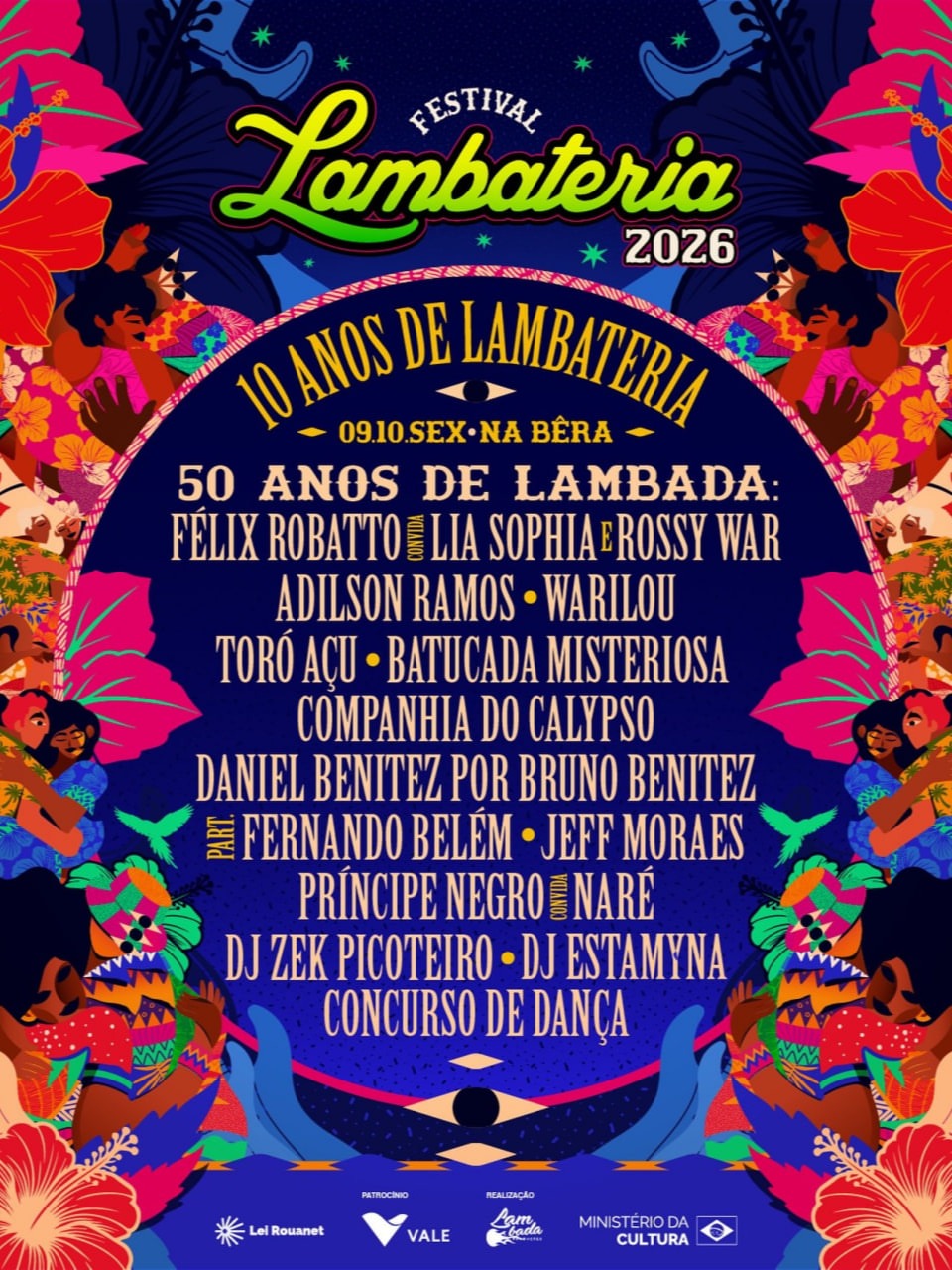 O Festival Lambateria (@lambateria) 2026 acontece no dia 9 de outubro, sexta-feira que antecede