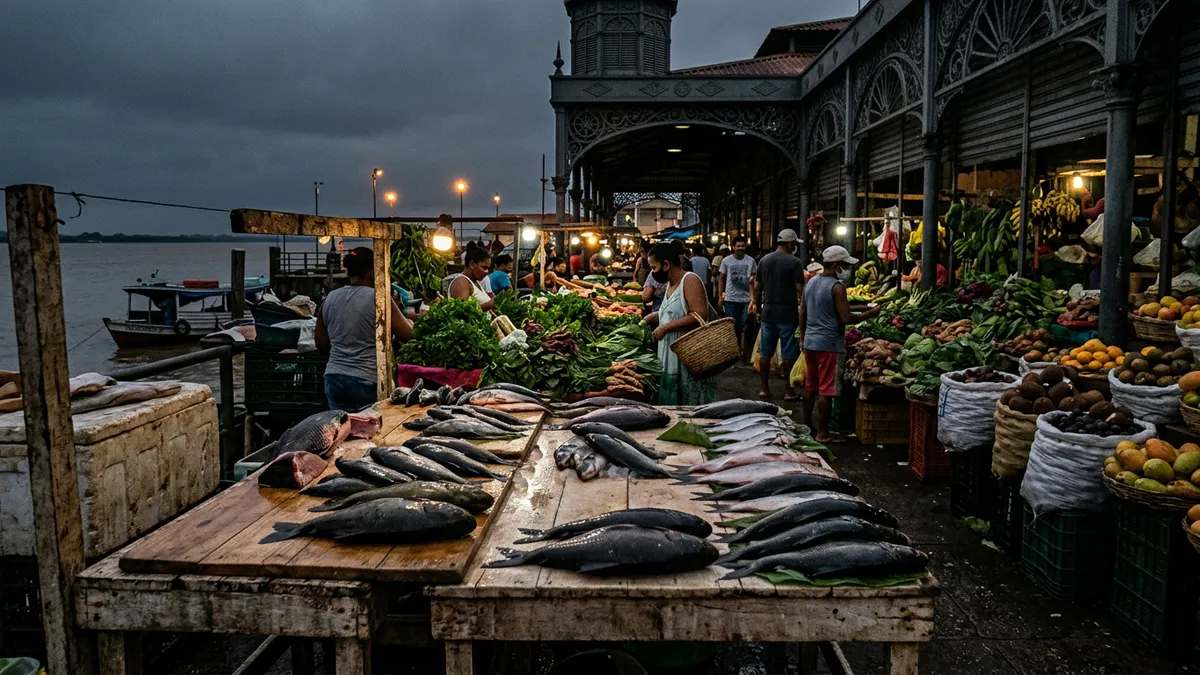 Ver-o-Peso começa antes do amanhecer e três horários mudam o tipo de peixe, erva e fruta encontrado na feira Ver-o-Peso começa antes do amanhecer e três horários mudam o tipo de peixe, erva e fruta encontrado na feira