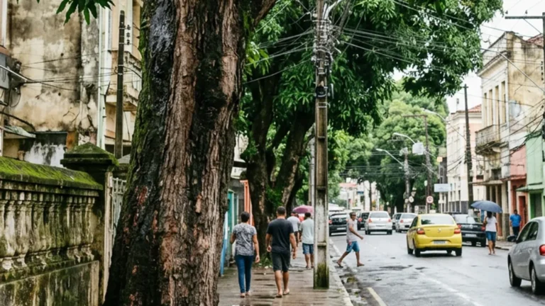 Mangueiras de Belém plantadas em massa no século passado envelhecem juntas e exigem poda técnica para manter sombra e fiação