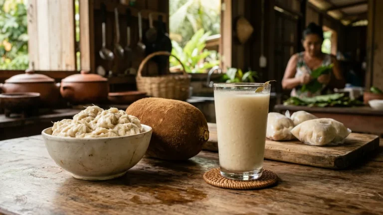 Suco de cupuaçu fica denso e ácido com polpa pura, e três partes de água deixam a bebida mais fluida