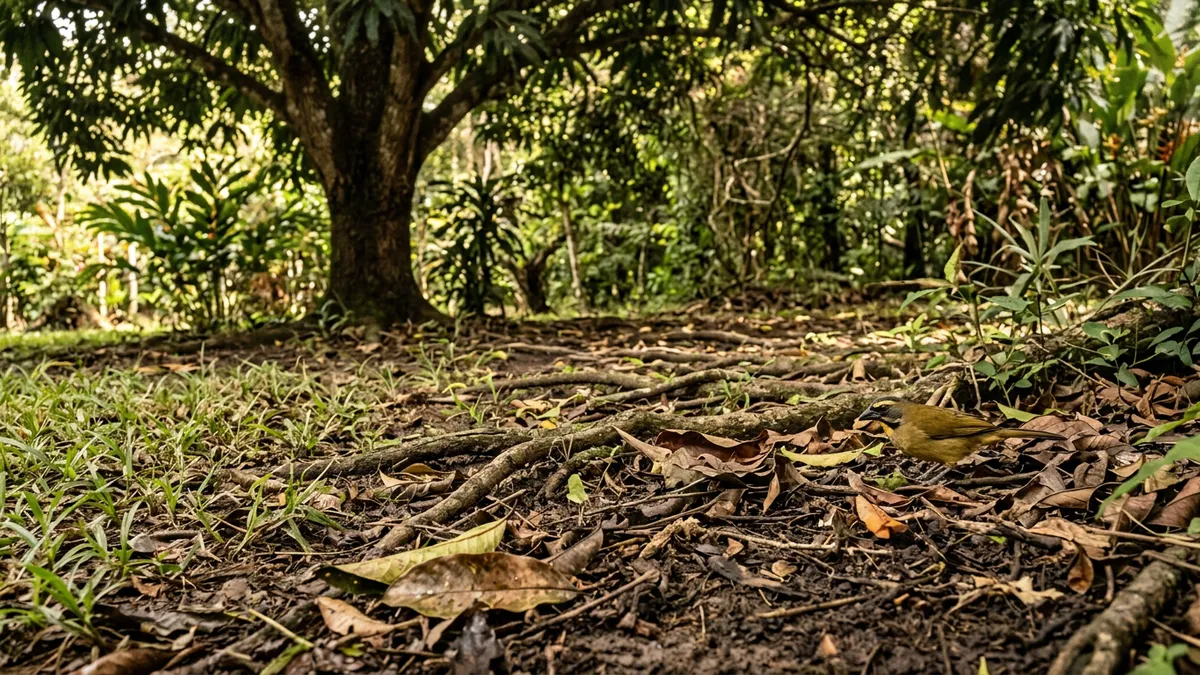 Grama sob árvore falha com pouca luz e água disputada pelas raízes, e três soluções cobrem o quintal paraense Grama sob árvore falha com pouca luz e água disputada pelas raízes, e três soluções cobrem o quintal paraense