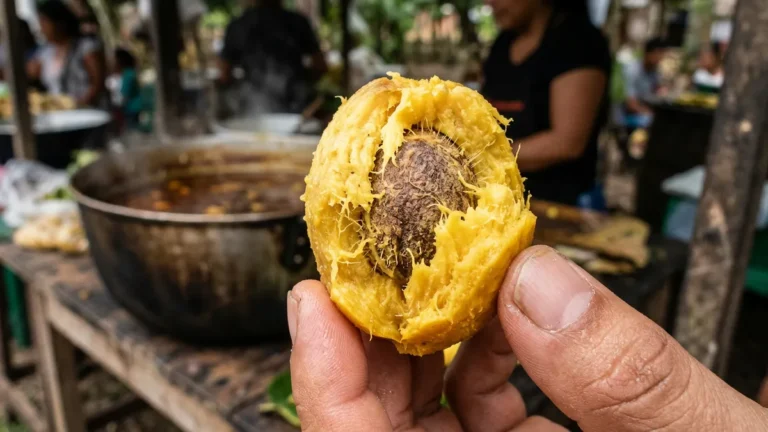 Como comer piquiá sem se machucar com o espinho da polpa