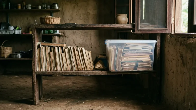 Livro e documento empenando, como guardar contra a umidade