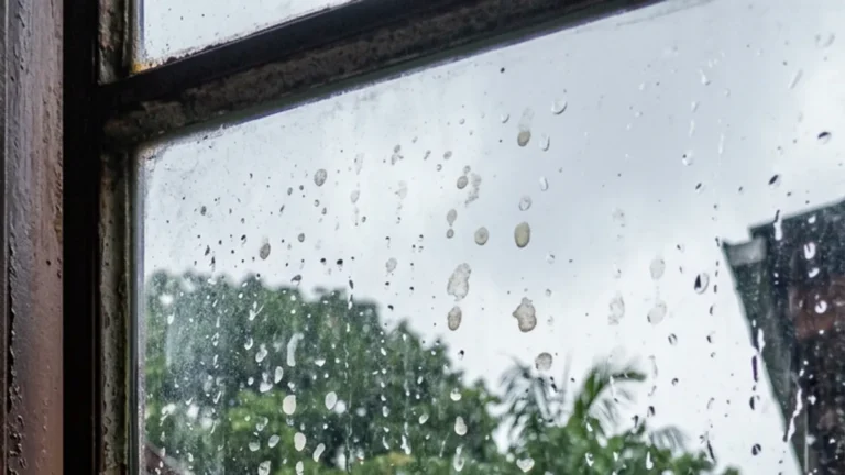 Vidro da janela com marca de chuva, causa e como remover