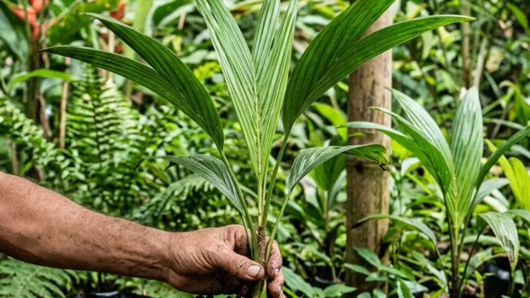 Muda de açaizeiro no saco para plantar, veja o momento e o espaçamento