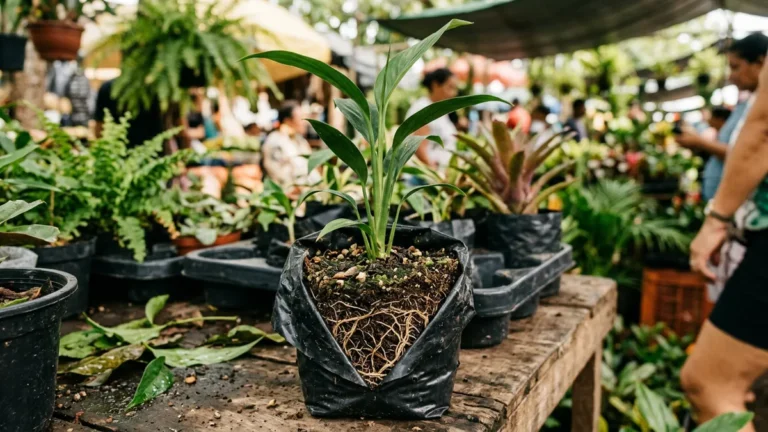 Muda em saquinho comprada na feira antes de plantar o que checar