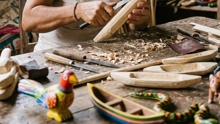 Como se faz o brinquedo de miriti de Abaetetuba