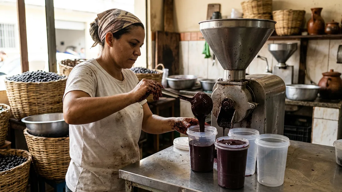 Açaí grosso médio ou fino para cada prato Açaí grosso médio ou fino para cada prato