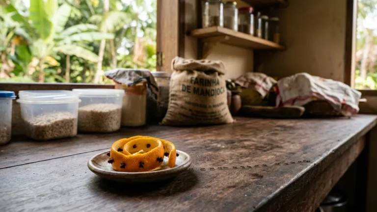 Casca de laranja e cravo contra formiga, o que funciona na cozinha