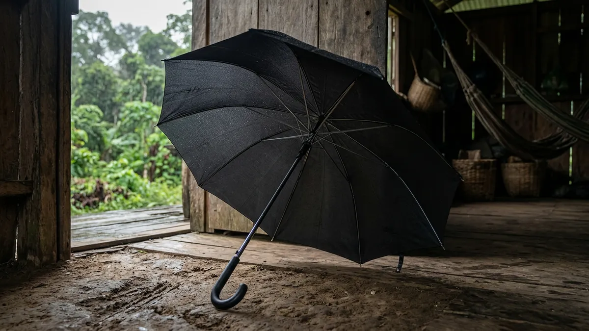 Guarda-chuva fechado apodrece a costura e enferruja a haste como secar Guarda-chuva fechado apodrece a costura e enferruja a haste como secar