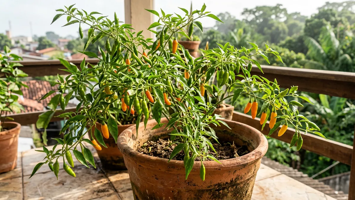 Muda de pimenta murupi em vaso quanto sol e tamanho ideal Muda de pimenta murupi em vaso quanto sol e tamanho ideal