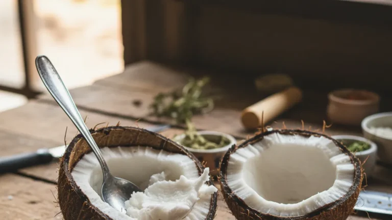 Como abrir coco seco e tirar a polpa inteira sem machucar a mão