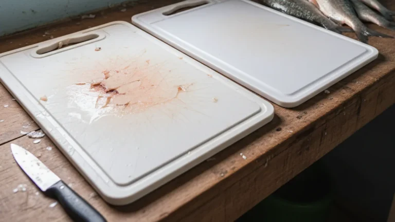 Tábua de plástico manchada e com cheiro, como limpar e quando trocar