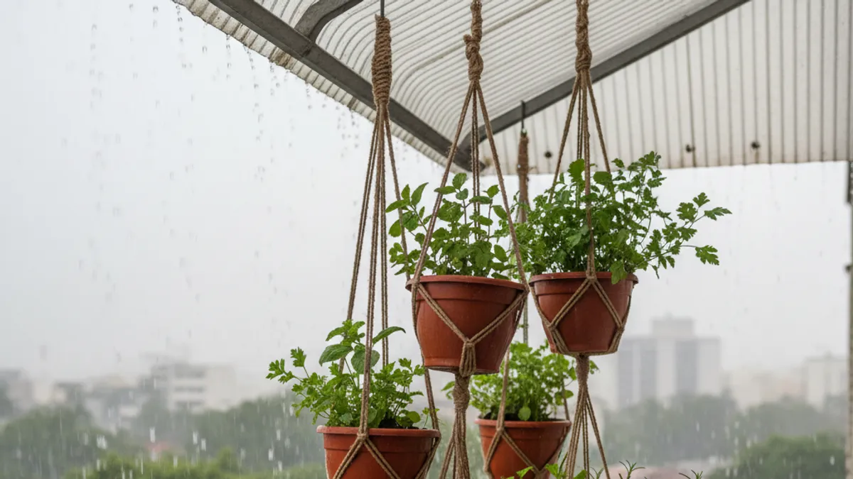 Como montar horta suspensa na varanda para aguentar a chuva Como montar horta suspensa na varanda para aguentar a chuva