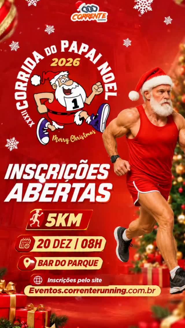 31ª Corrida do Papai Noel leva prova natalina de 5 km à Praça da República