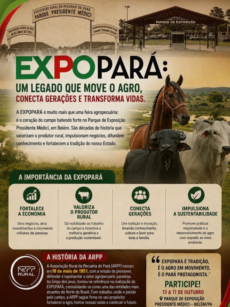 Expopará 2026 celebra 75 anos da pecuária paraense com inovação e negócios