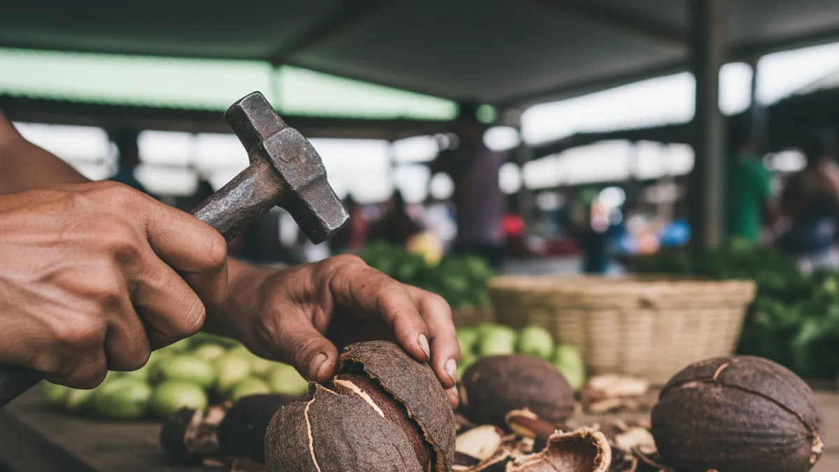 Como quebrar castanha-do-pará com casca sem esmagar a amêndoa Como quebrar castanha-do-pará com casca sem esmagar a amêndoa