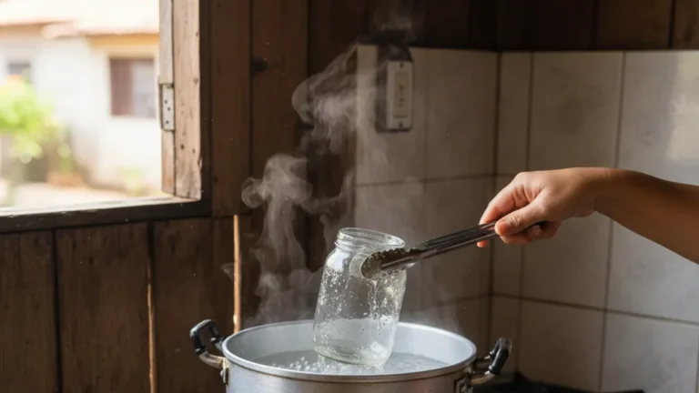 Como esterilizar vidro para doce e conserva em casa com água fervente