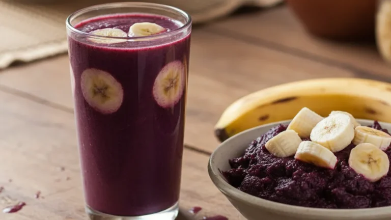 Suco de açaí com banana sem talhar e o jeito certo de bater