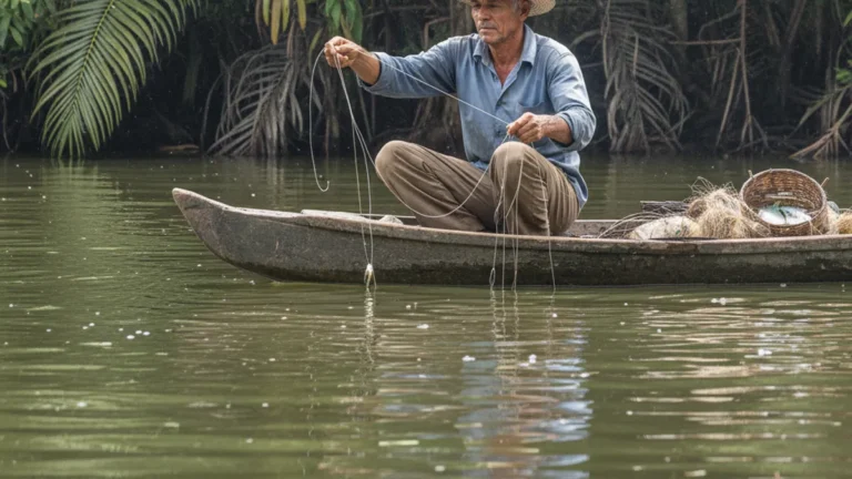 Espinhel na pesca artesanal com vários anzóis e como funciona