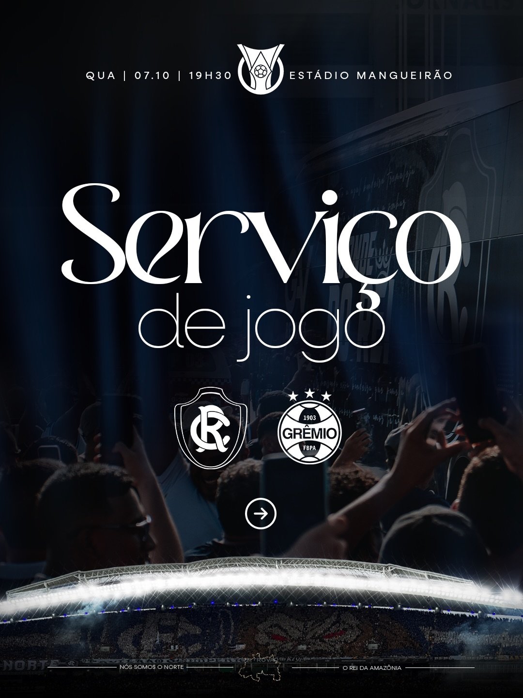 Clube do Remo x Grêmio pela 29ª rodada do Brasileirão