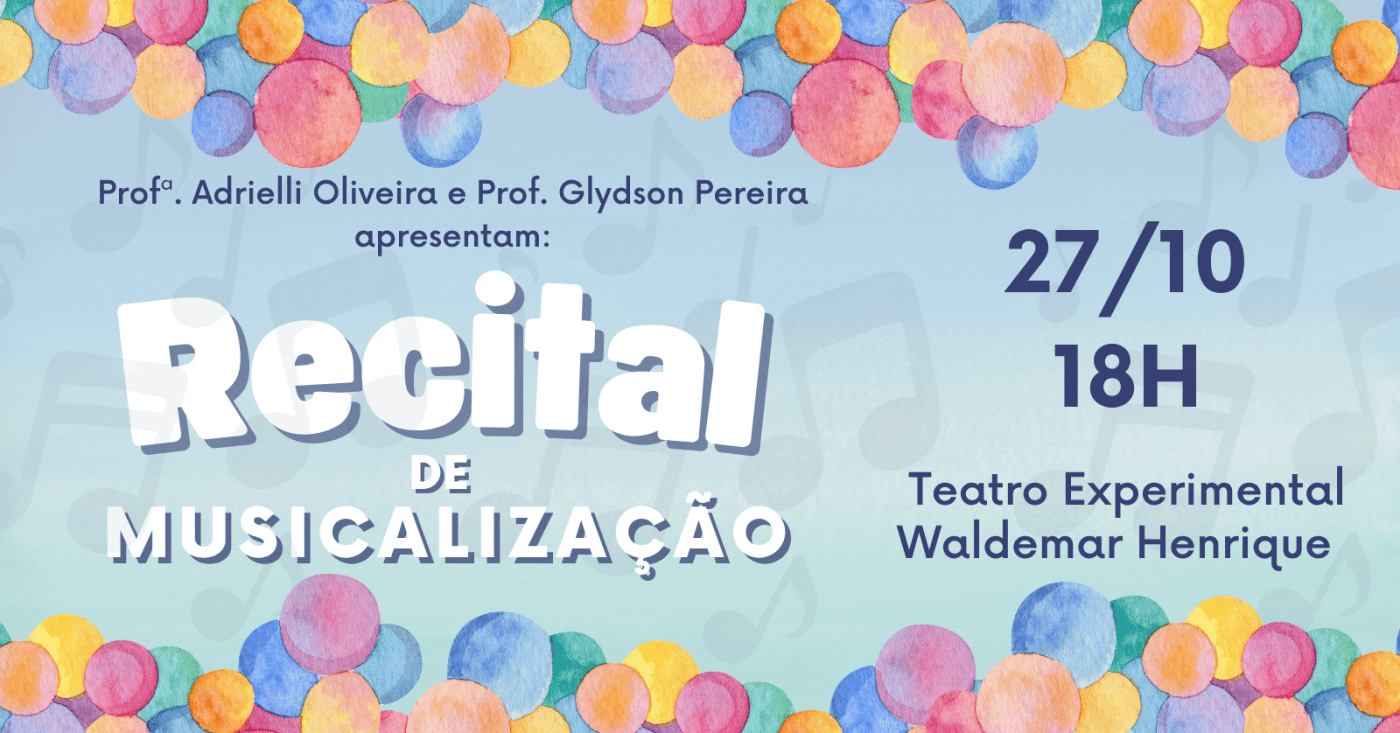 Recital de Musicalização leva crianças de 1 a 13 anos ao palco do Waldemar Henrique