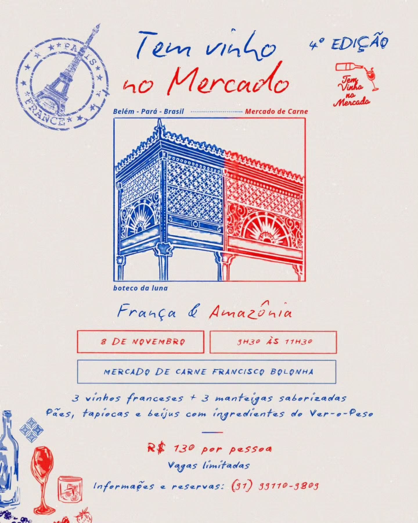 Tem Vinho no Mercado harmoniza vinhos franceses e sabores do Ver-o-Peso